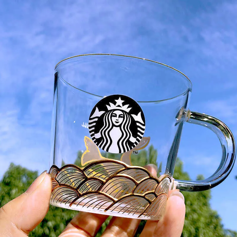 Tazza Starbucks Tazza Da Caffè In Vetro Con Scaglie Di Coda Di