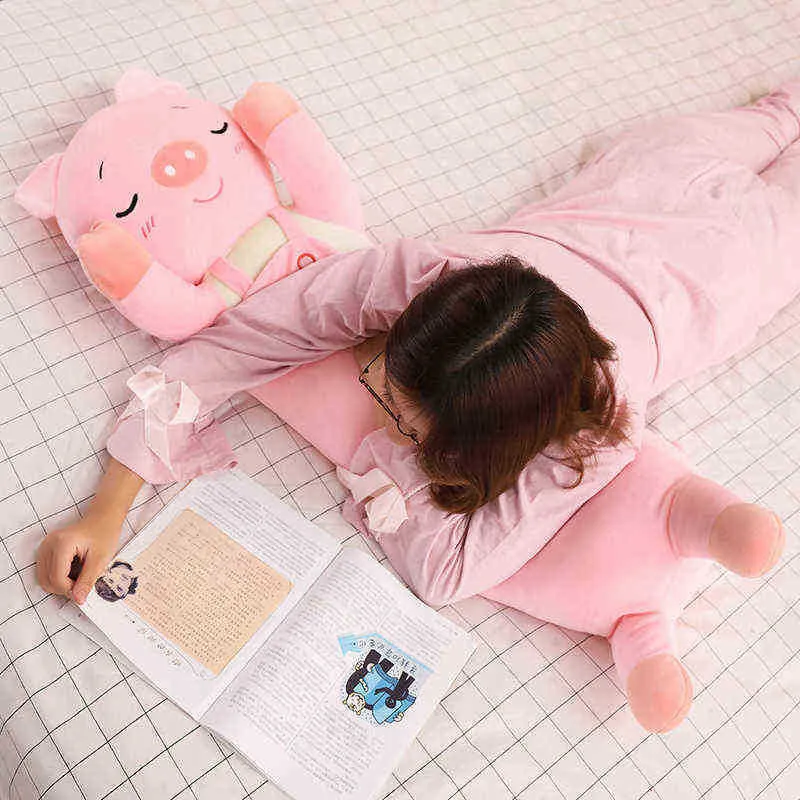 70cm110cmホットセラー長い美しい豚犬のウサギ熊枕かわいいベアのぬいぐるみおもちゃの子供ベッド睡眠枕の女の子の誕生日プレゼントJ220729