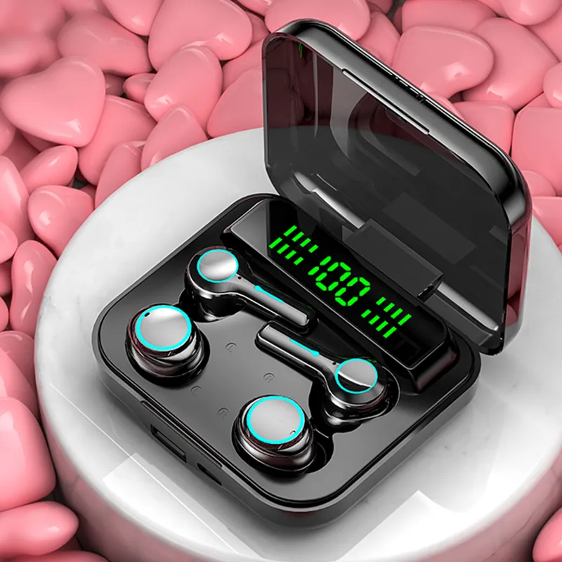 True Wireless Earbuds 9D Stereo Bluetooth Headphones with