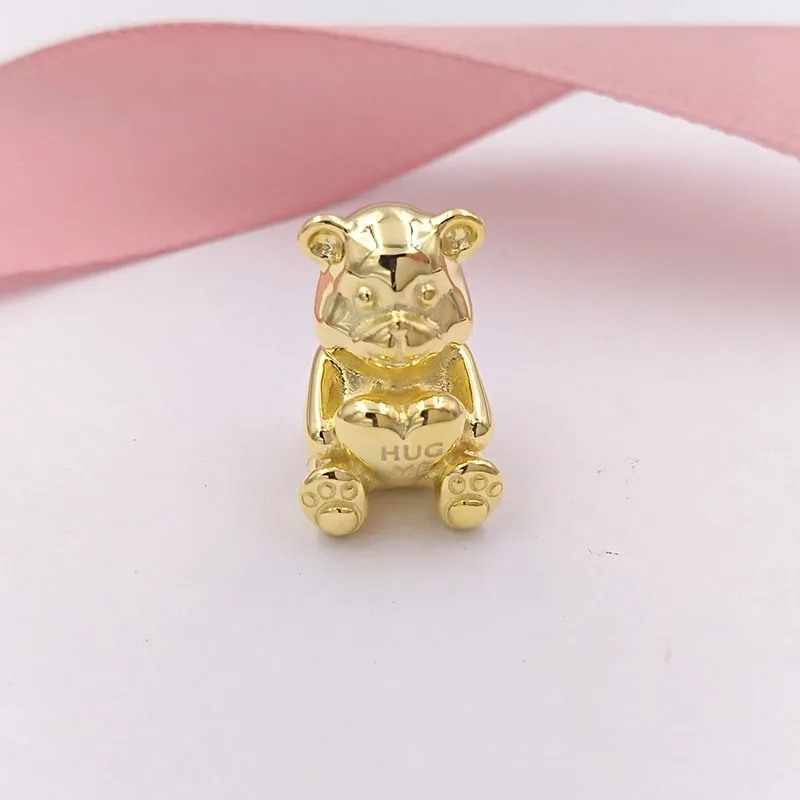 925 Sterling Silber Perlen Theodore Bear Charms Passt europäischer Pandora -Juwelierarmbänder Halskette 767236 Annajewel