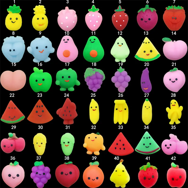 Mini Kawaii Squishies: Soft Assorted Fruit And Animal Squishy