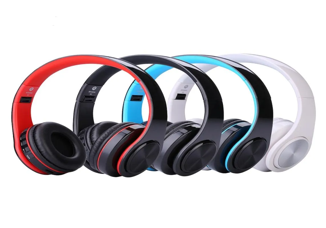 WH812 Bluetooth -hörlurar över EAR HIFI -huvudet trådlösa hörlurar med MIC 3D Music Headset Gamer Foldbar Auriculare Fone för Phon9600960