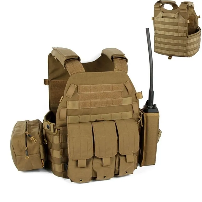 Men's Vests Nylon Pouch Molle Gear Tactical Body Armor Hunting Plate Airsoft Accessories 6094 Military Combat Army Wargame 221124