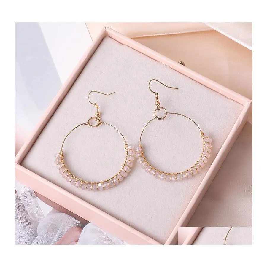 Hoop Huggie Fashion Classic Hoop Earrings 여성 트렌디 한 둥근 수제 이어링 여성 파티 성명 보석 DRONQC