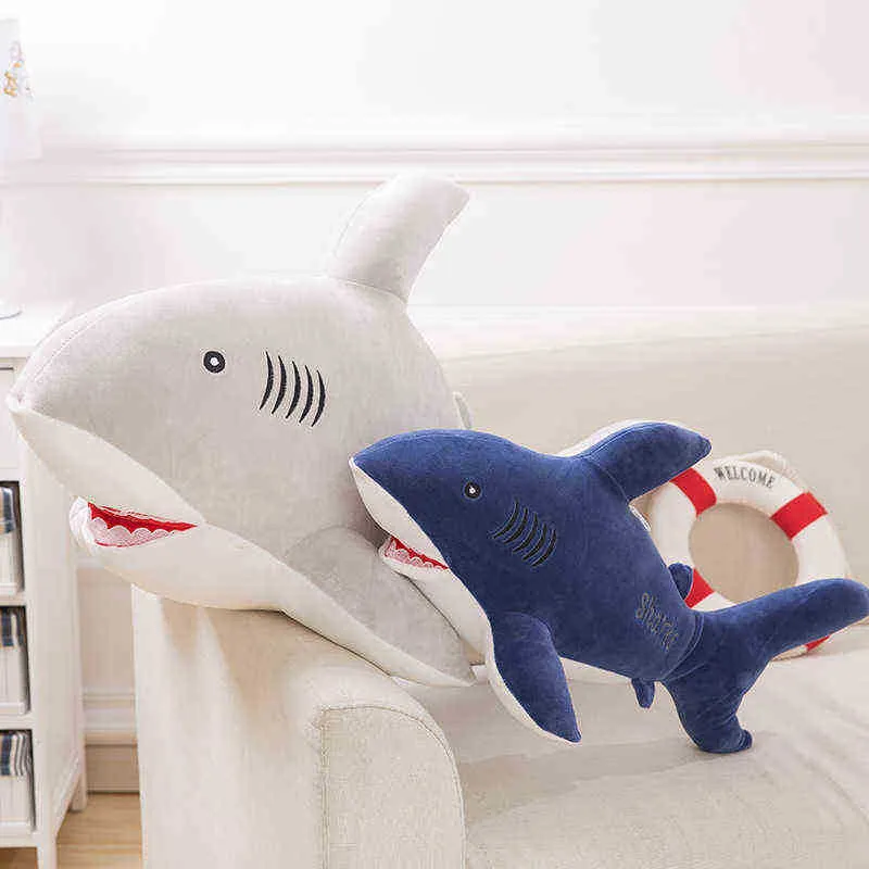 Shark Plush Toy Funny Sleeplow Travel Companion Toy Gift Shark милая приятная игрушка для животных рыб для Ldren J220729