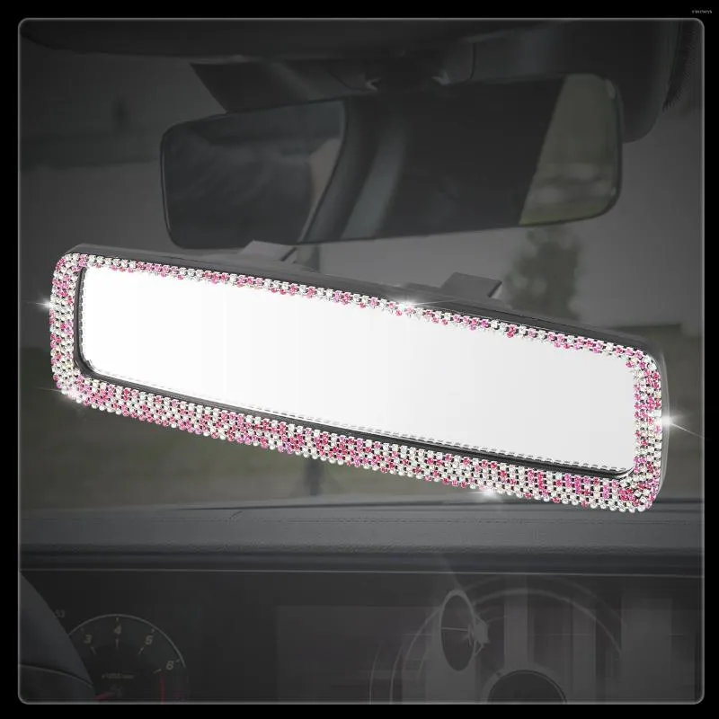 Accessoires intérieurs Uxcell universel Bling strass voiture rétroviseur Faux cristal décor garniture réglable grand Angle