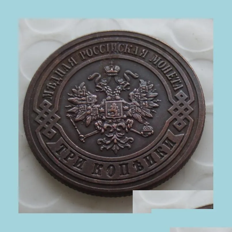 Artes y oficios Artes y oficios Rusia 3 Kopeck 1868 Copia Monedas de cobre Difieren Promoción Precio de fábrica Niza Accesorios para el hogar Gota del Dhbdv