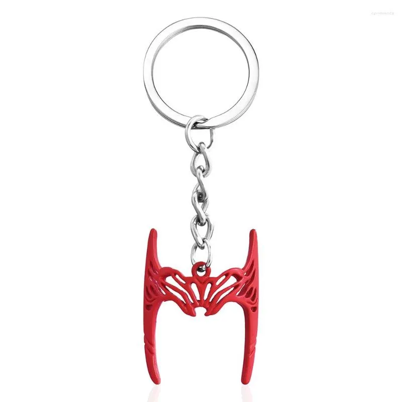 Keychains Movie Scarlet Witch Red Enamel Pendant Keychain Trendy Cosplay Jewelry Accessories Gift For Women Gilrs Fans