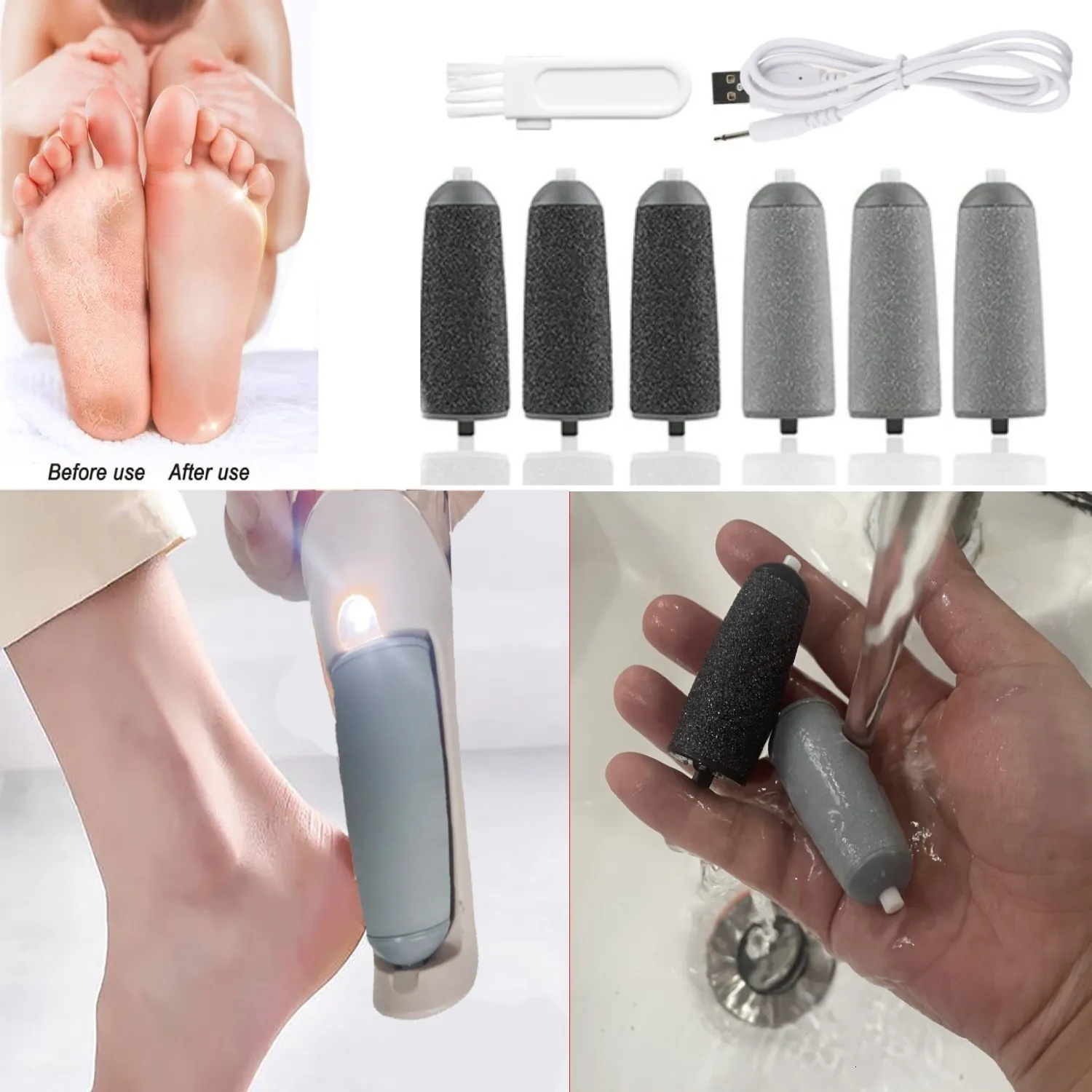 Foot Treatment Professional Electric File Callus Remover Pedicure Machine Apparatus for Heels Grinding Device Corns Remove Roller 221124