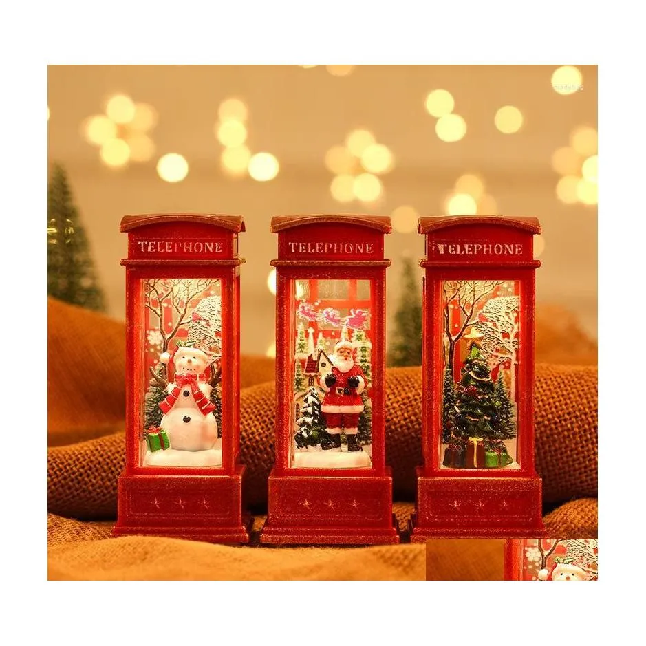 クリスマスの装飾クリスマス装飾オイルランプランプランプランプ飾り紹介LEDライトキッズギフトパーティーホーム装飾クリスマス小道