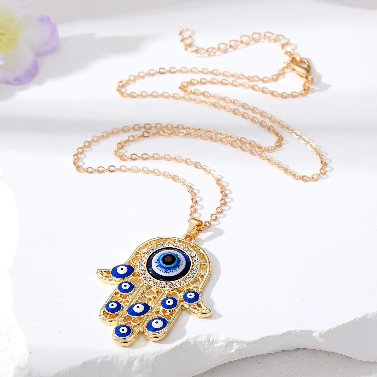 Collana etnica con mano di fatima - Gioielli - Collane - di I bijou