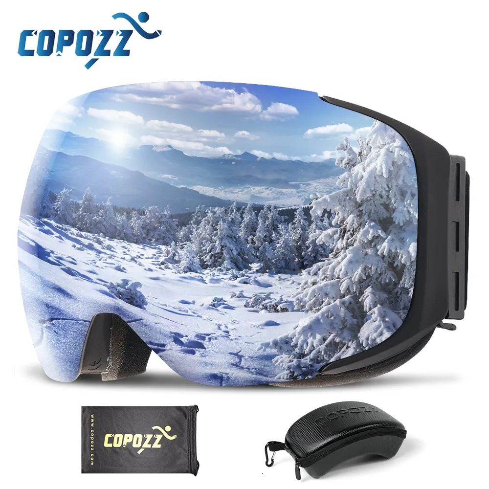 Ski Goggles COPOZZ Brand With Case Double Lens Antifog Snow