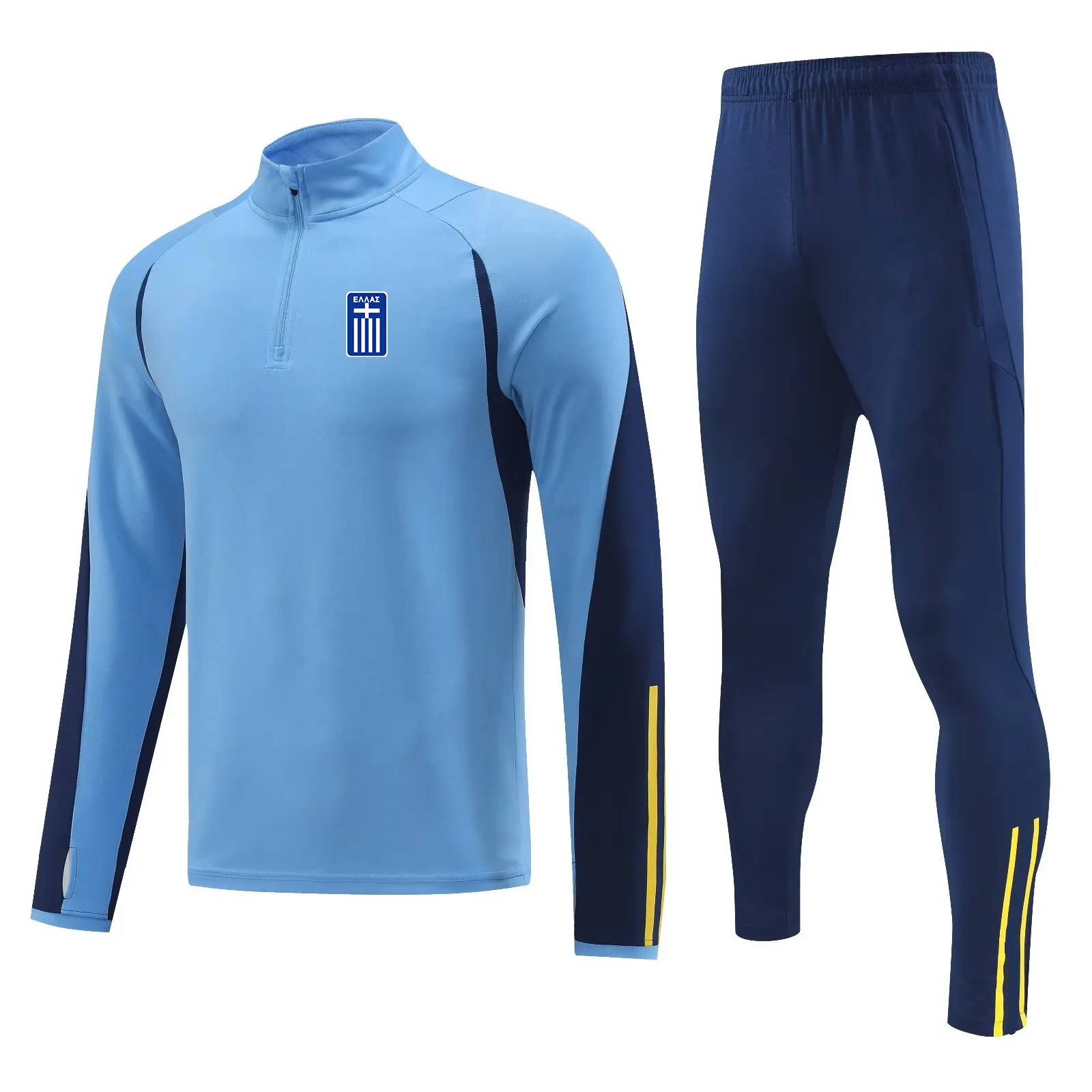 Griekenland Heren trainingspakken herfst kinderen Outdoor Semi-rits met lange mouwen oefening trainingspak jogging sport vrije tijd shirt met lange mouwen