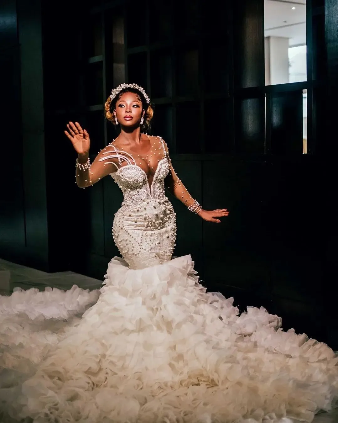 Wedding dresses with shop illusion sleeves