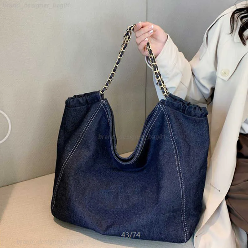 2022 Nowe luksusowe damskie dżinsy Blue Chain Bag TOTE BAG BAGU SELMAMINE Damskie Mody Work Modne 111322H