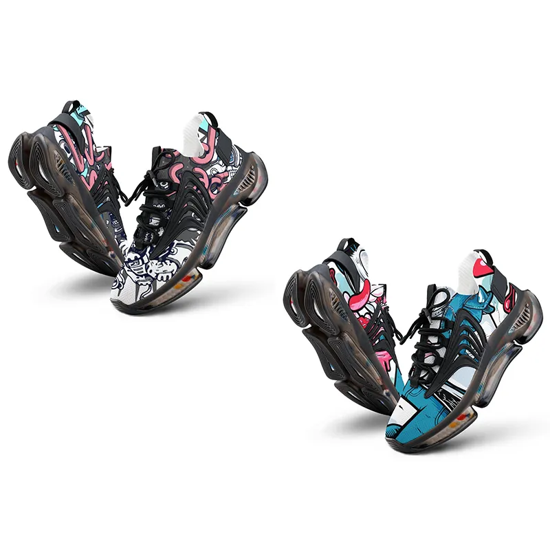 uomo donna fai da te scarpe firmate personalizzate scarpe da ginnastica basse in tela da skateboard triple personalizzazione nera scarpe da ginnastica sportive con stampa UV xuebi 1008-25008