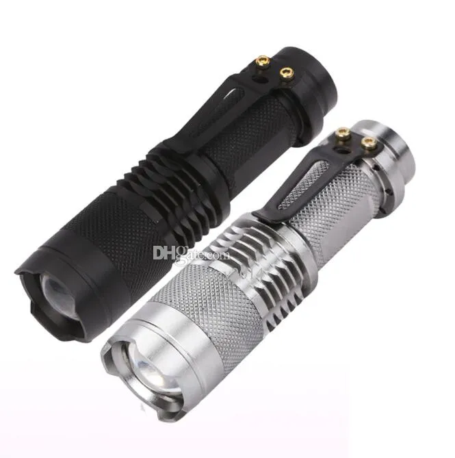 Q5 led flashlight torches portable mini waterproof aluminium alloy flash light adjustable zoomable focus battery flashlight lamp