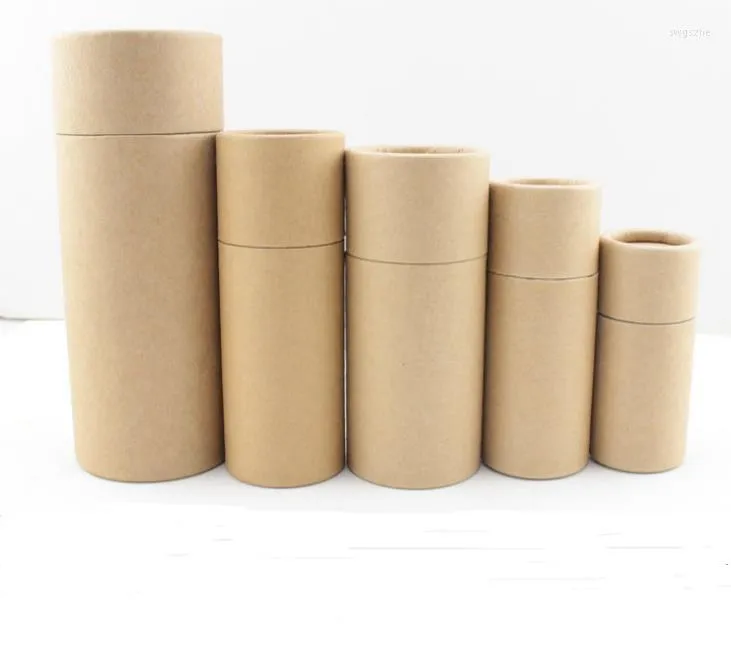 Envoltura de regalo 100pcs/lote 10/20/30/50/100ml Tubo de desodorante de cartón ecológico -Kraft - Kraft de papel biodegradable SN cosmético