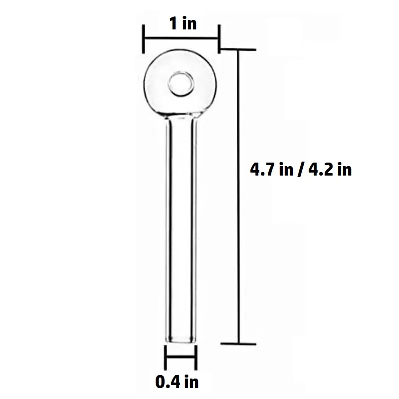 4.7 inch Pyrex Glass Oil Burner Pipe Clear Color quality pipes transparent Great Tube tubes Nail tips Smoking tobcco herb accessories