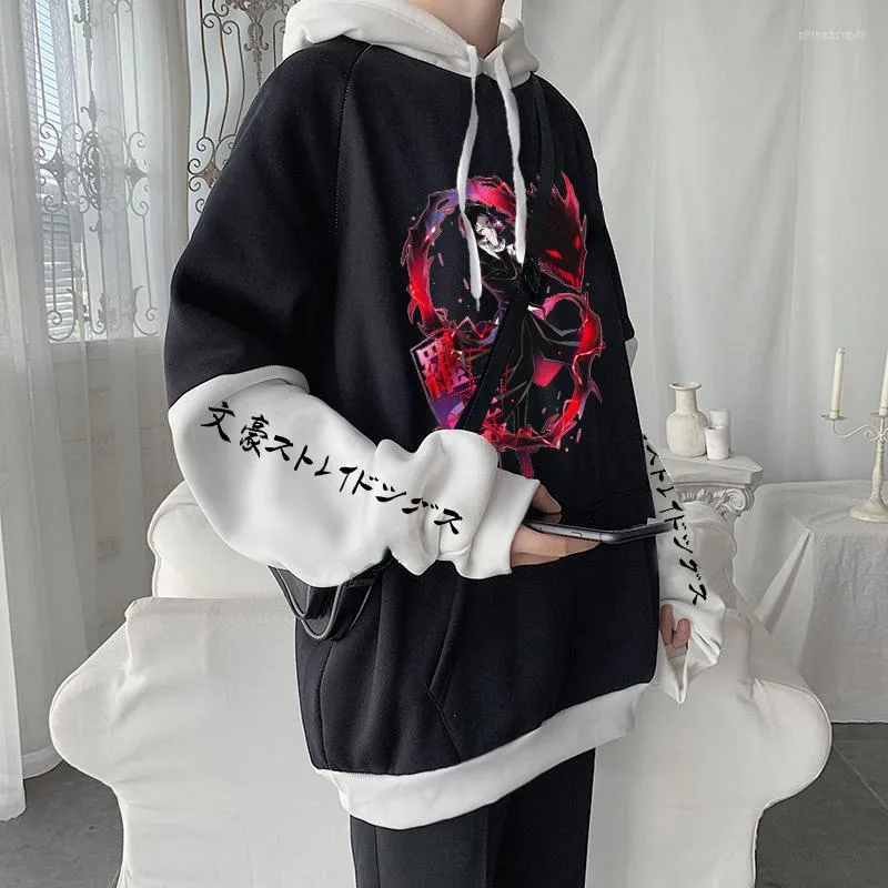 Herren Hoodies Bungo Stray Dogs Ryuunosuke Akutagawa Anime Unisex Harajuku Bungou Cool Cartoon Gothic Winter Männer Sweatshirts