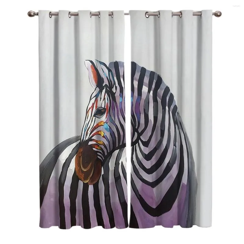 Gordijn Zebra Africa -raamgordijnen voor Decoratieve items van de woonkamer