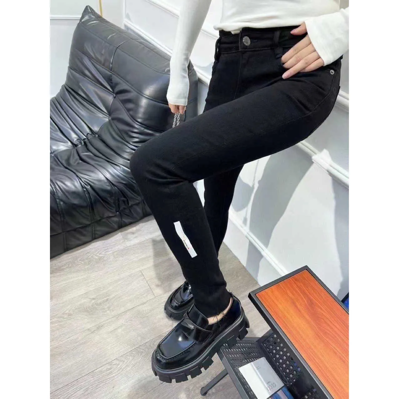 Brand Womens Jeans Designer Design Skinny Are Black Thin Versatile and Full of Small Ideas