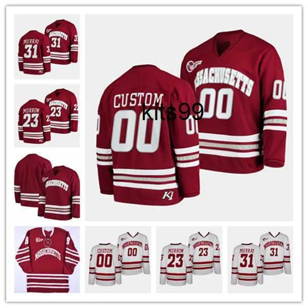 Custom Massachusetts Minutemen Umass College Hockey Jersey Cale Makar Bobby Trivigno Scott Morrow Ryan Ufko Josh Lopina Garrett Wait Matthew Wait