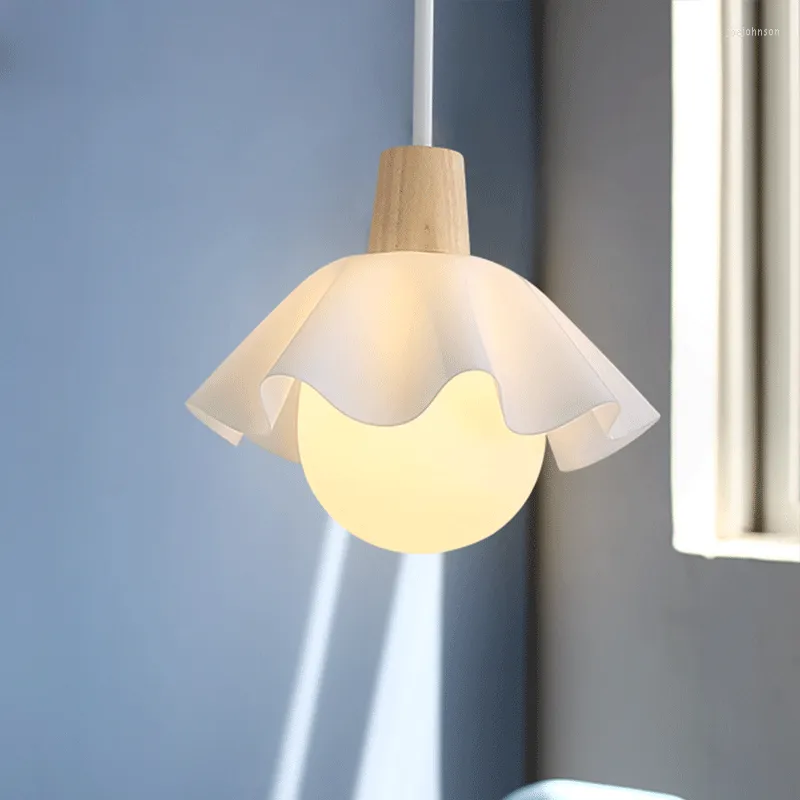 Hanglampen balkon Noordse kleine kroonluchter creatieve bloem led lamp