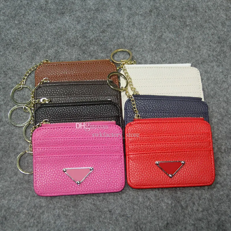 럭셔리 디자이너 지갑 Damier Coin Purse Keychains Zippy Lady Chain 지갑 접이식 카드 홀더 여권 여성 꽃 지갑 열쇠 파우치