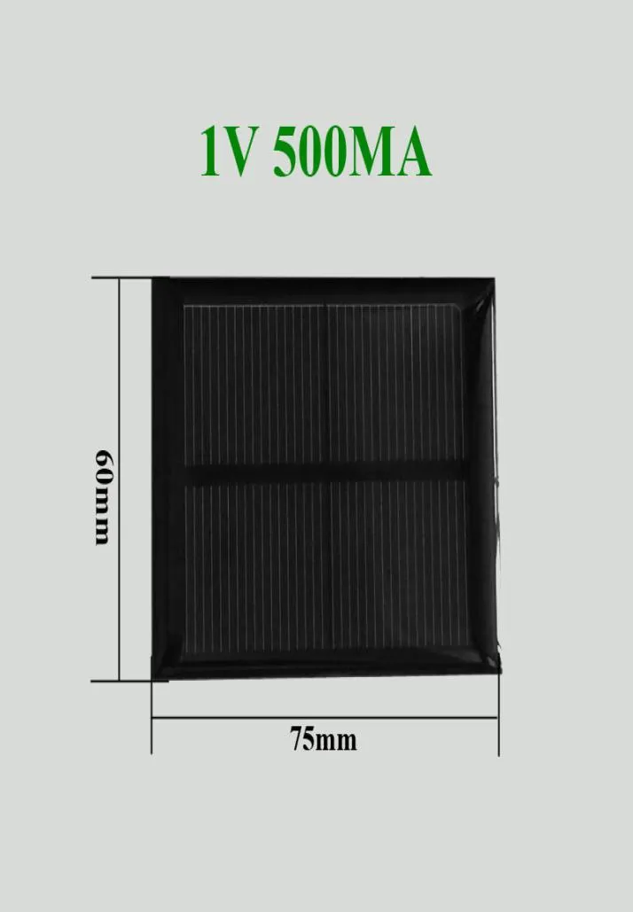 100st Epoxy Mini Solar Panel 1V 500MA 05W 75mmx60mm01238672086