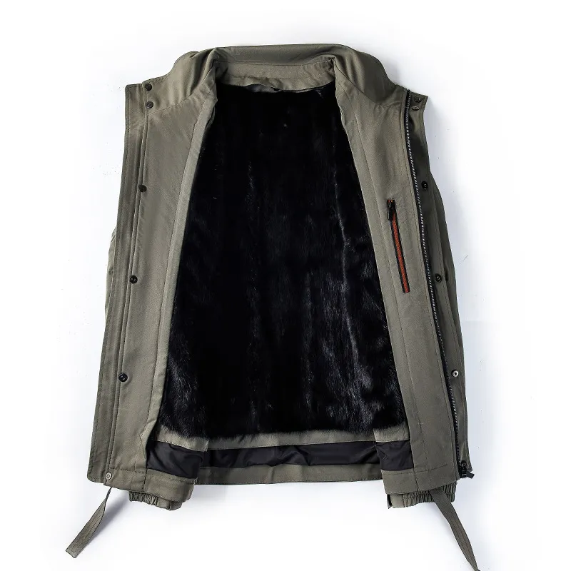 Męska futra płaszcza zimowa kurtka zamek błyskawiczne kurtki gęstość ciepłych wierzchołków wiatrówki męskie clthes plus size 5xl