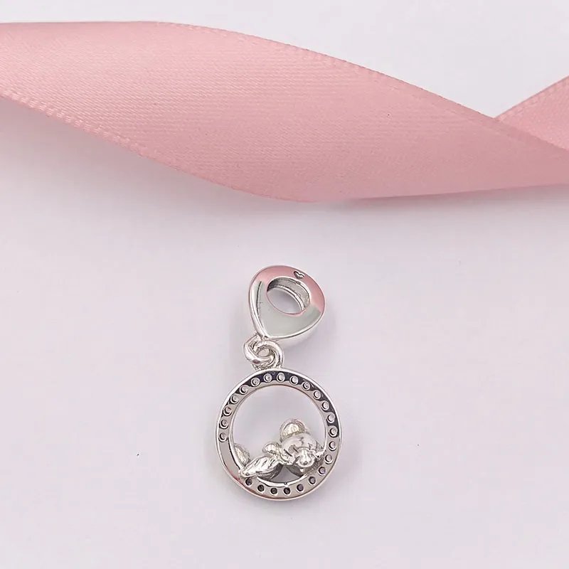 925 srebrne koraliki Matka Baby Bird Dangle Charms Pasuje Europejski pandora w stylu biżuterii