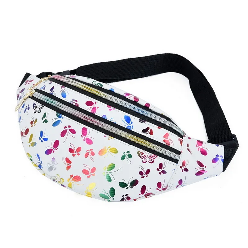 Waist Bags Printed Women Fanny Pack Colorful Girls Bum Travel Kids Cartoon Belts Festival Mobile Phone Pouch Purse 221124