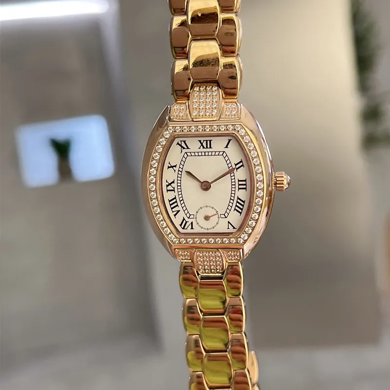 Orologio da donna Movimento al quarzo Orologi con diamanti Bracciale Orologi da polso da lavoro Cinturino casual 27 mm Montre de Luxe