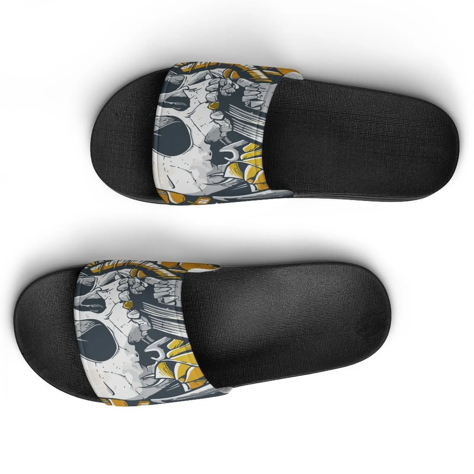 Sapatos personalizados DIY fornecem fotos para aceitar sandálias de chinelos de personalização slide khjzh mens de mulher confortável