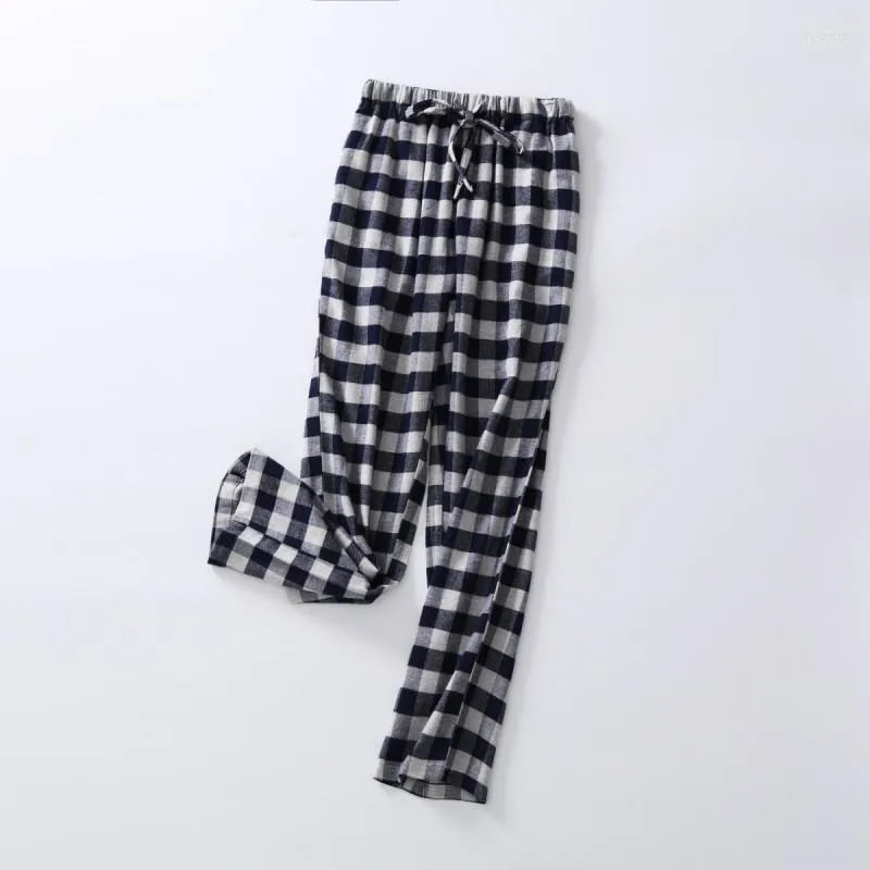 Vêtements de nuit pour femmes 2022 printemps automne femmes coton sommeil bas femme vêtements de nuit salon pantalon dames décontracté Plaid grande taille maison pantalon