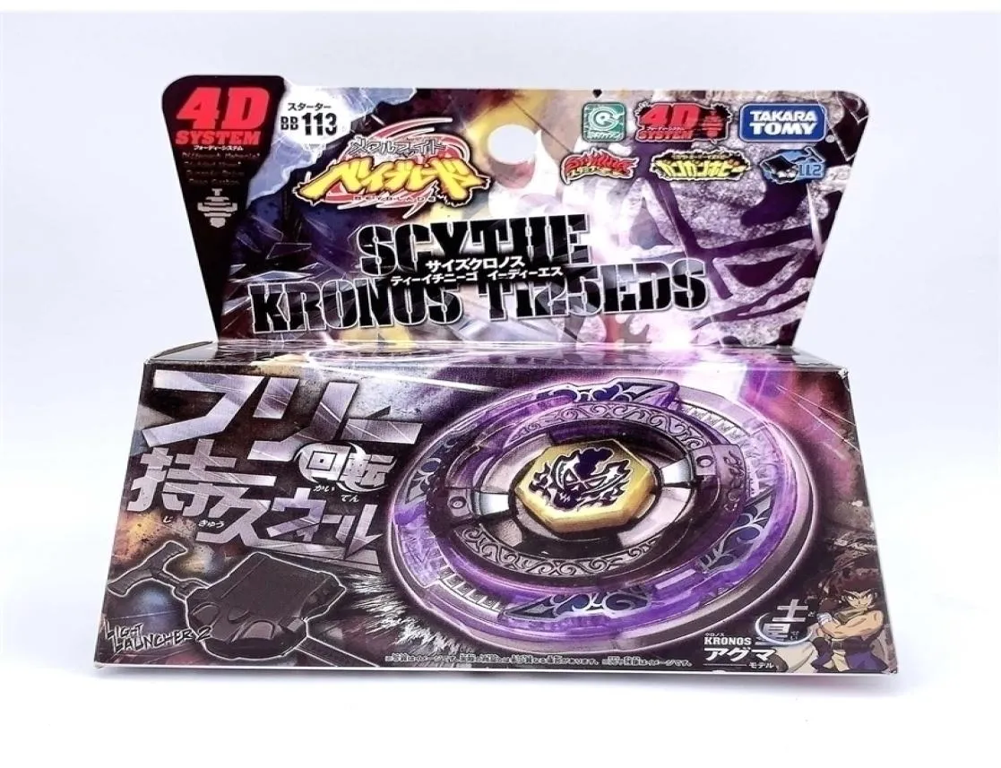 Beyblades Arena Tomy Beyblade BB113 Metal Fusion Sr Set Scythe Kronos Çocuk Oyuncakları 221027