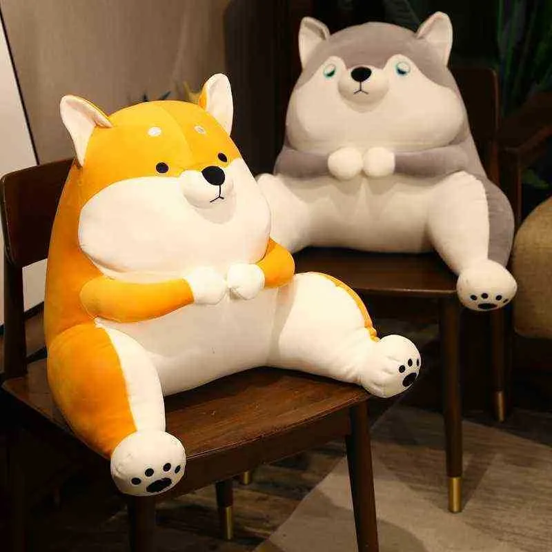 Cute Shiba Inu And Corgi Dog Plush Toys Stuffed Soft Kawaii Animal Cartoon Pillow Car Lumbar Support Dolls Gift For ldren Adult J220729