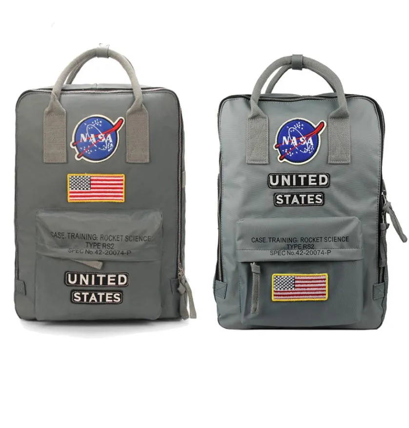 حقائب الظهر في ناسا 19SS مصمم العلم الوطني على ظهر حقيبة تصميم نسائية للجنسين أكياس 2372041