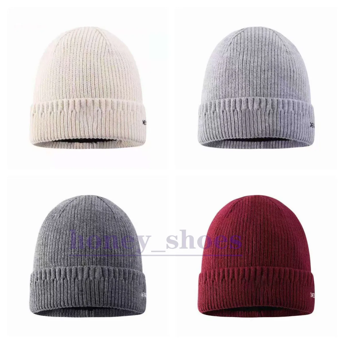 남성용 디자이너 니트 비니 모자 여성 가을 ​​겨울 따뜻한 두꺼운 양모 자수 냉장 모자 패션 스트리트 모자 H1