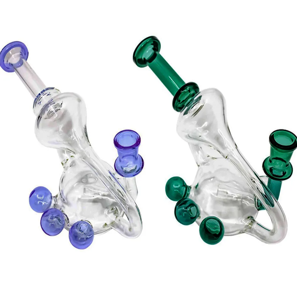Bekaer Base Dab Rigs Hookahs Recycler Oil Rigs Glass Water Bongs Smoking Glasses Pipe Accessories with 14mm Banger