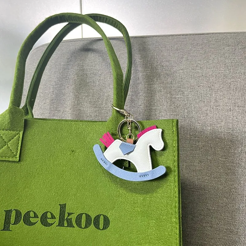 Borsa alla moda Portachiavi in pelle fatti a mano Pony Hangings Portachiavi Carini cordini