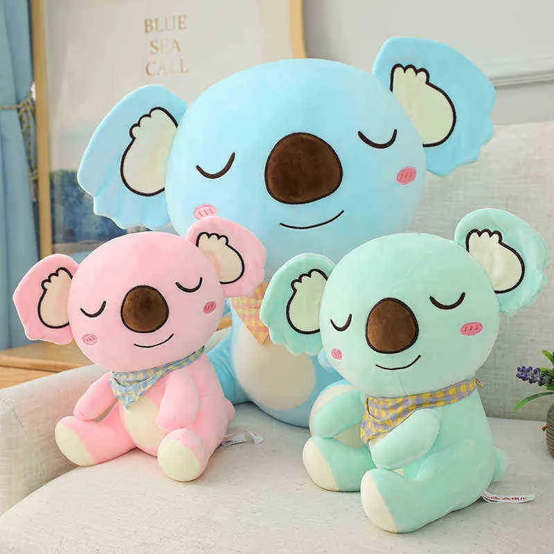 Big Soft Koala Bear Hugs Adventure Koala Doll Kawaii Simulation Blue Pink Koala's Birthday Christmas Gift For ldren baby J220729