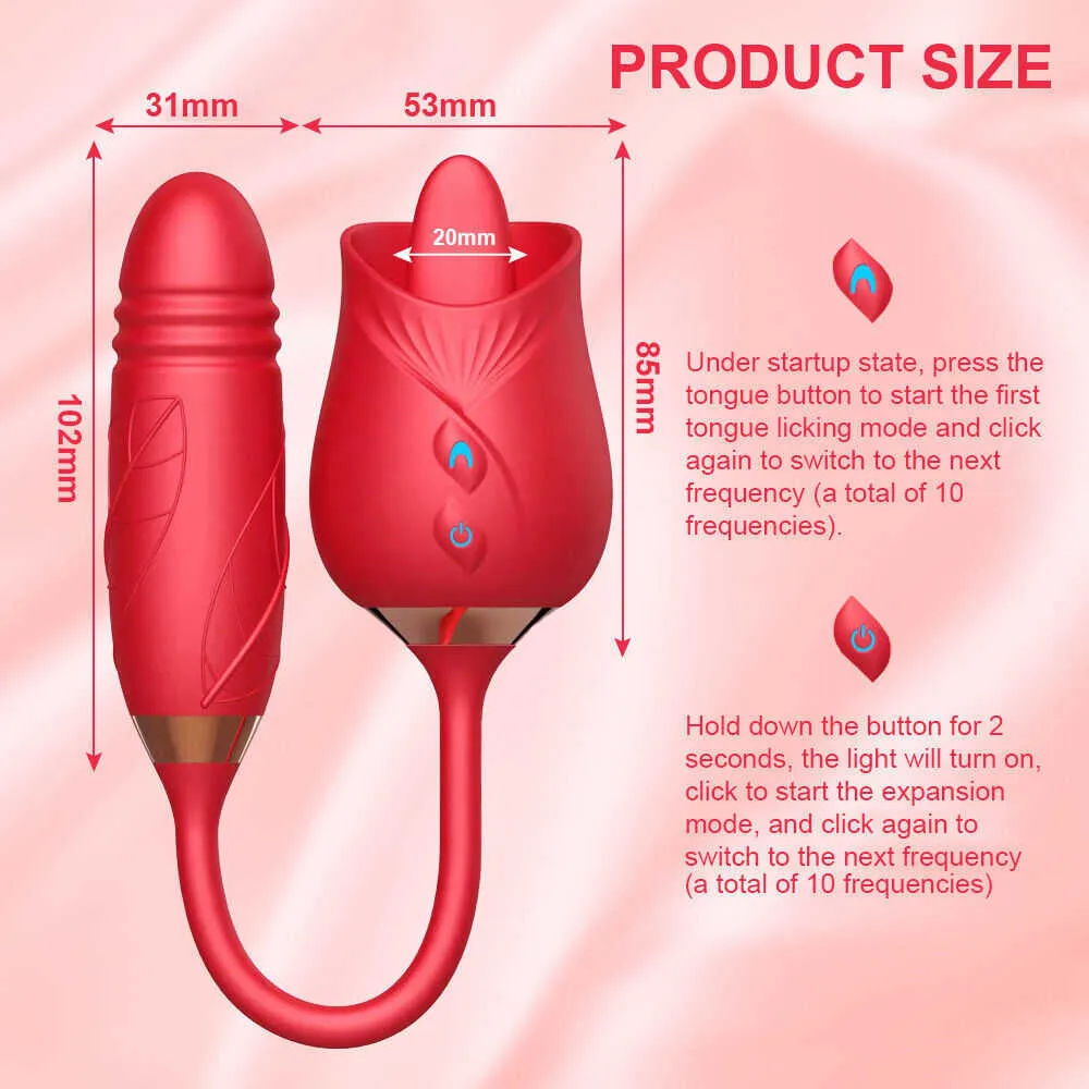 Vibrators 2022 New Rose Girl Anniversary Birthday Gift Massage Usb Charging Vibrating Egg Masturbation Sex Toy_voghion.com