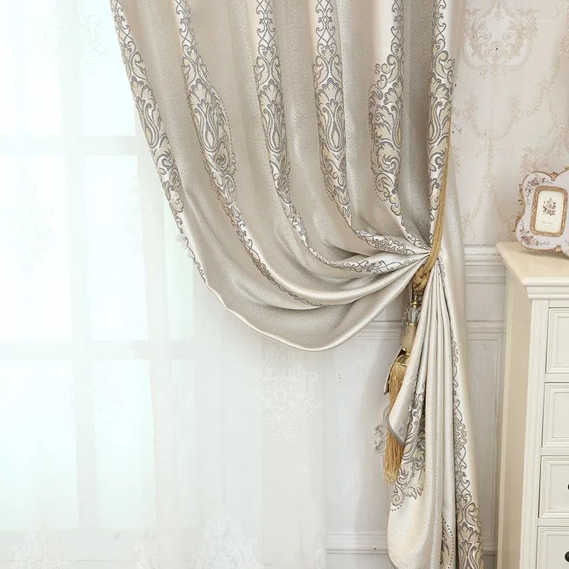 Rideau d'ombrage Jacquard moderne Simple, couleur Pure, haute précision, pour chambre à coucher, salon, décoration classique