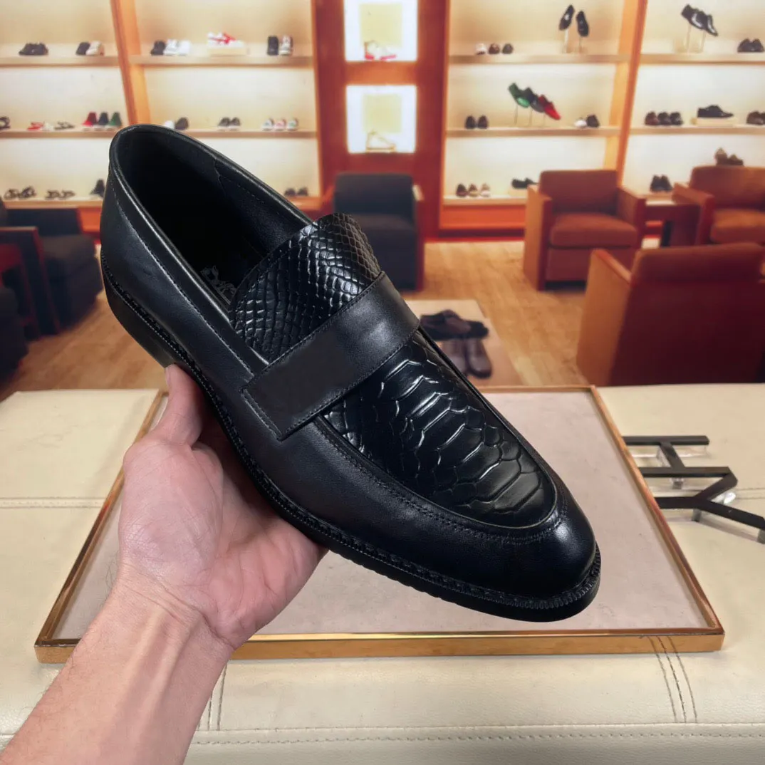 Haute qualité 2023 messieurs chaussures habillées formelles hommes marque concepteur en cuir véritable chaussures hommes affaires Oxfords taille 38-44