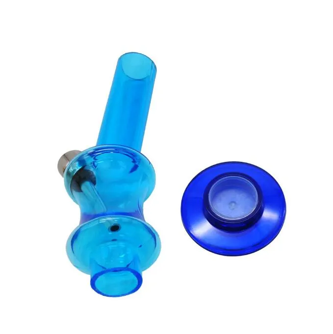 Cross-border pipes 5.9inches sales of transparent tape base acrylic BONG plastic water pipe mini size portable smoking set