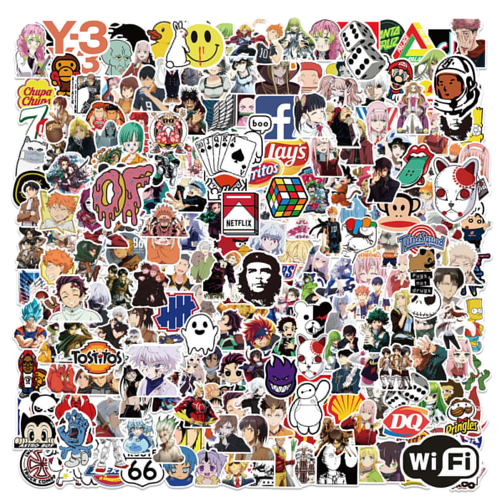 Kinderen Speelgoed Stickers 1050100200300PCS Anime Cool Fashion Graffiti Esthetische Laptop Skateboard Telefoon Waterdichte Sticker Sticker 221125