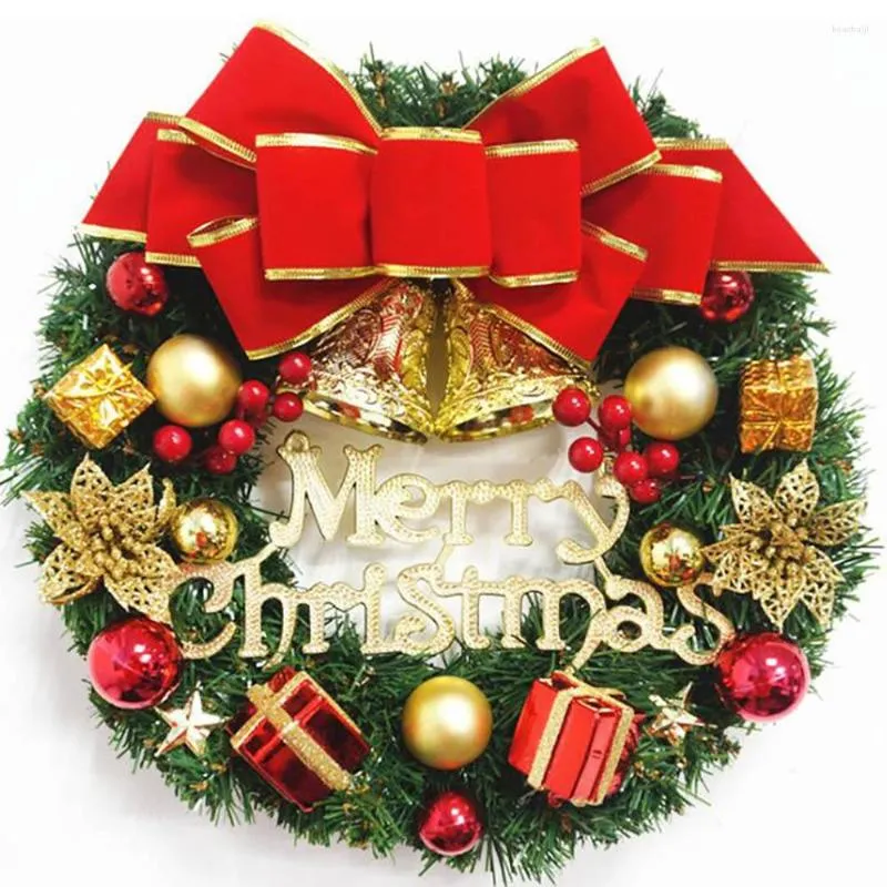 Decoratieve bloemen Kerstmiskrans Merry Hanging Sign Tree Ornament Santa Claus houten plaque hanger thuisdeur jaar Xmas