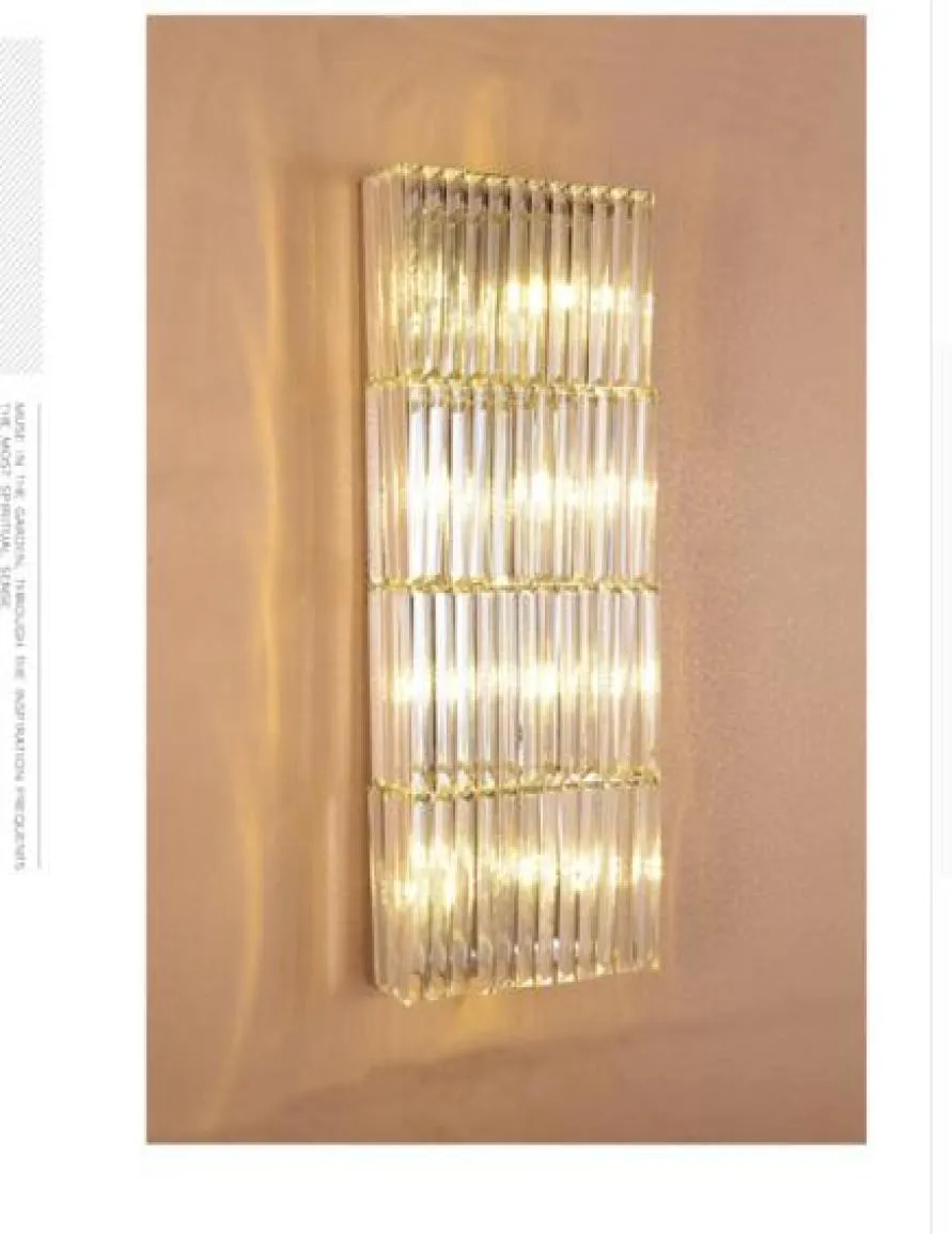 LED Customized extra Long crystal lighting 80150cm large crystal Wall lamps Villa Living Room Club el Wall sconce 2018 new